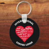 Custom Multilingual COFFEE LOVER Schlüsselanhänger (Vorderseite)