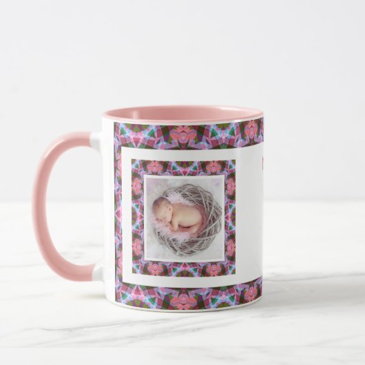 Custom Mum's Pink Best Mum Ever Foto Tee Kaffee Tasse (Links)