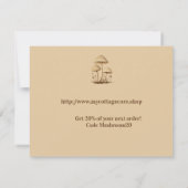 Custom Mushroom Danke Business Cards Einladung (Rückseite)
