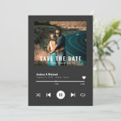 Custom Music Album Cover Creative Foto Wedding Save The Date (Stehend Vorderseite)