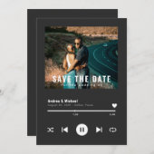 Custom Music Album Cover Creative Foto Wedding Save The Date (Vorne/Hinten)
