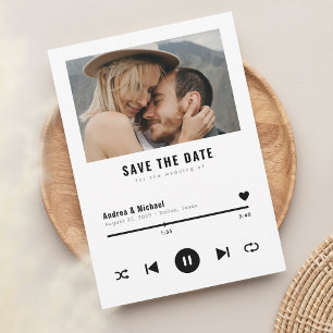 Custom Music Album Cover Playlist 2 Fotos Hochzeit Save The Date
