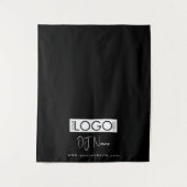 Custom Music DJ Business Logo Table Runner Banner Wandteppich (Vorderseite)