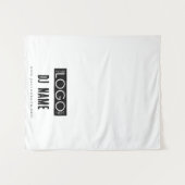 Custom Music DJ Business Logo Table Runner Banner Wandteppich (Vorderseite (Horizontal))