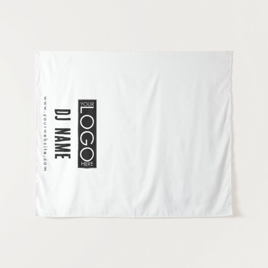 Custom Music DJ Business Logo Table Runner Banner Wandteppich (Vorderseite (Horizontal))