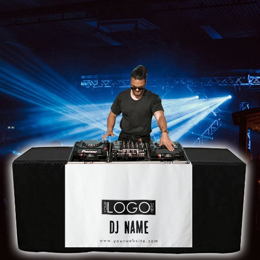 Custom Music DJ Business Logo Table Runner Banner Wandteppich