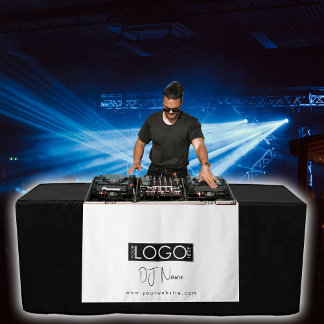 Custom Music DJ Business Logo Table Runner Banner Wandteppich