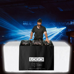 Custom Music DJ Business Logo Table Runner Banner Wandteppich