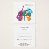 Custom Music Lessons Gift Certificate (Vorne & Hinten)