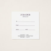 Custom Music Lessons Gift Certificate (Rückseite)