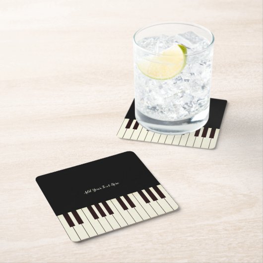 Custom Music Piano Teacher Piano Keys Rechteckiger Pappuntersetzer (Vor Ort)