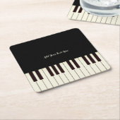 Custom Music Piano Teacher Piano Keys Rechteckiger Pappuntersetzer (angewinkelt)