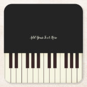 Custom Music Piano Teacher Piano Keys Rechteckiger Pappuntersetzer (Vorderseite)