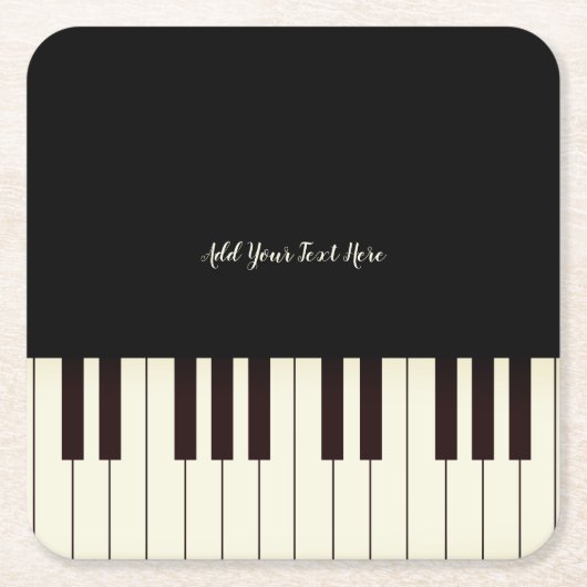 Custom Music Piano Teacher Piano Keys Rechteckiger Pappuntersetzer (Vorderseite)