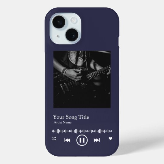 Custom Music Player Song Plaque Case-Mate iPhone Hülle (Rückseite)