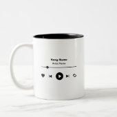 Custom Music Player Zwei-Tone-Kaffee-Tasse Zweifarbige Tasse (Links)