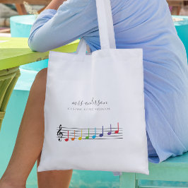 Custom Music School Teacher Name Elegante Tasche