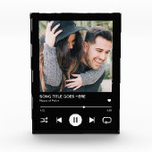 Custom Music Song Album Couple Fotoblock (Vorderseite)