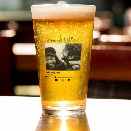 Custom Music & Song Foto Glas