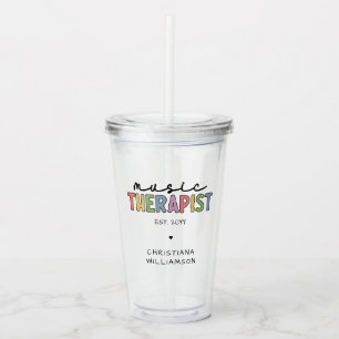 Custom Music Therapist Music Therapist Music Thera Acryltrinkbecher