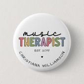 Custom Music Therapist Music Therapist Music Thera Button (Vorderseite)