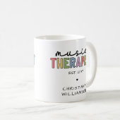 Custom Music Therapist Music Therapist Music Thera Kaffeetasse (VorderseiteRechts)