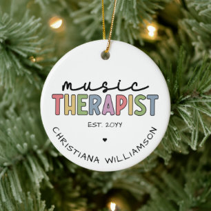Custom Music Therapist Music Therapist Music Thera Keramik Ornament