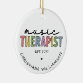 Custom Music Therapist Music Therapist Music Thera Keramik Ornament (Rechts)
