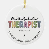 Custom Music Therapist Music Therapist Music Thera Keramik Ornament (Vorne)