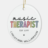 Custom Music Therapist Music Therapist Music Thera Keramik Ornament (Links)