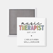 Custom Music Therapist Music Therapist Music Thera Magnet (Vorderseite/Rückseite)