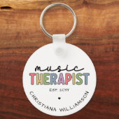 Custom Music Therapist Music Therapist Music Thera Schlüsselanhänger (Vorderseite)