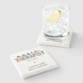 Custom Music Therapist Music Therapist Music Thera Steinuntersetzer (Seitenansicht)