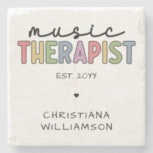 Custom Music Therapist Music Therapist Music Thera Steinuntersetzer