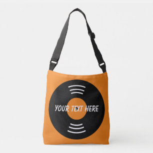 Custom music vinyl record cross body bag for DJ's Tragetaschen Mit Langen Trägern