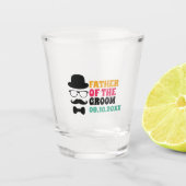Custom Mustache Shot Glass - Grooms Vater Schnapsglas (Vorderseite)