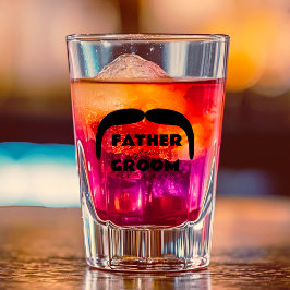 Custom Mustache Shot Glass - Grooms Vater Schnapsglas