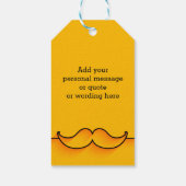 CUSTOM Mustard Elegant Mustache Vatertag Geschenkanhänger (Rückseite)