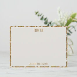 Custom Mustard Yellow Daisy Flowers Wedding Names Dankeskarte