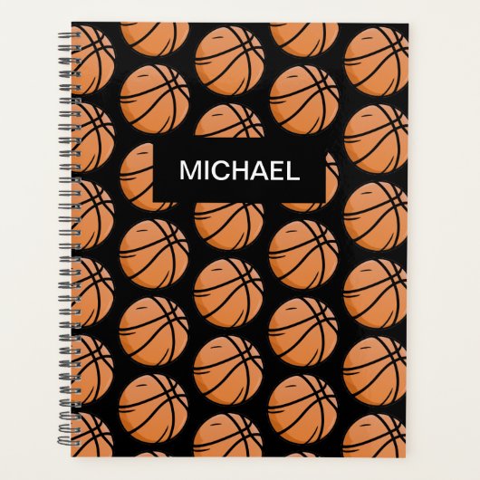 Custom Muster Basketball-Spieler und Trainer schwa Planer (Vorderseite)