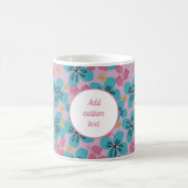 Custom Mütter floral elegante rosa modern Kaffeetasse (Mittel)