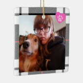 Custom My Bestie has Four Paws Chirstmas  Keramikornament (Rechts)