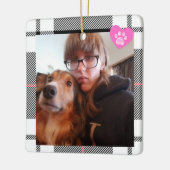 Custom My Bestie has Four Paws Chirstmas  Keramikornament (Links)