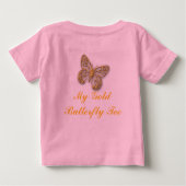 Custom My Gold Butterfly Baby T-shirt (Rückseite)