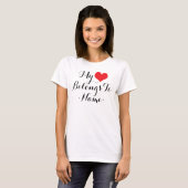 Custom my Heart gehört zu<Name> T-Shirt (Vorne ganz)