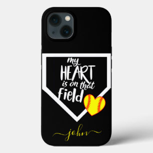 Custom my HERART IST AUF DIESEM FELD Mama Softball Case-Mate iPhone Hülle