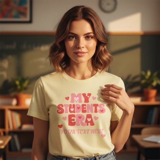 Custom My Students Era Teacher - Retro Groovy  T-Shirt