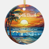 Custom Myrtle Beach Imitate gestettetes Glas Keramik Ornament (Vorne)