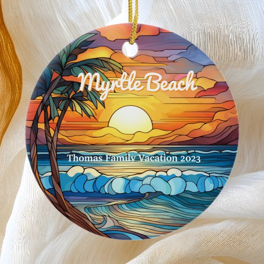 Custom Myrtle Beach Imitate gestettetes Glas Keramik Ornament