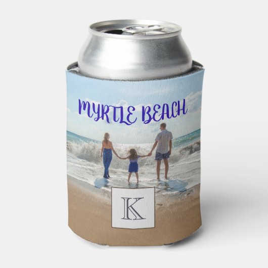Custom Myrtle Beach Souvenir Sand und Surf Familie Dosenkühler (Kanne Vorderseite)